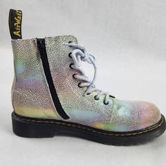 ​Dr. Martens 1460 Pascal J Iridescent Boots Size 3 UK 4M/5L EU 36 Rainbow Silver