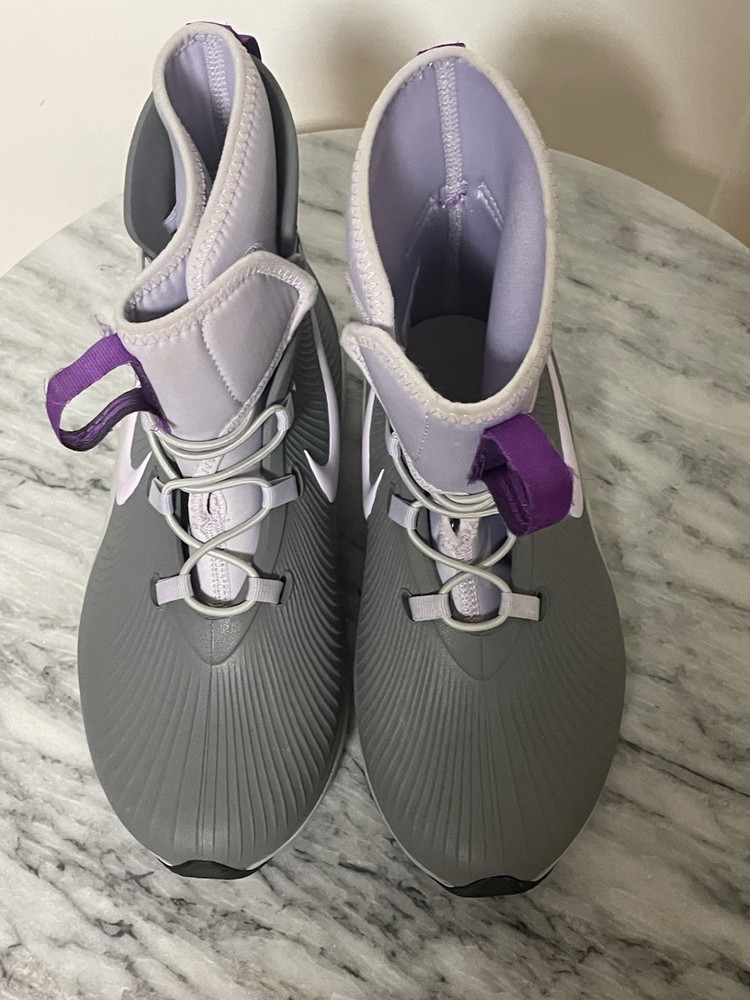 Nike Binzie Waterproof Rain Boots Sneakers Youth Size 3y Gray Purple BQ5381-003