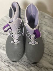 Nike Binzie Waterproof Rain Boots Sneakers Youth Size 3y Gray Purple BQ5381-003