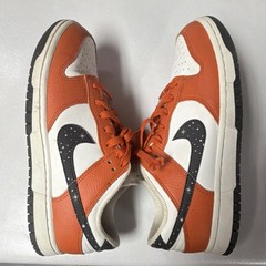 Nike Dunk Low Unisex Kids Low Top Sneakers Orange/White/Black US 8 FV6979-800