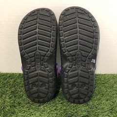 Crocs Classic Lined Clogs Black Purple Sparkles Size J5 JUNIOR