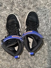 Kid’s Adidas Postmove Mid K Sneaker Size 5 ID7071 Black Blue Orange