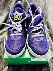 Nike Giannis Immortality 4 (GS) Low Top Basketball Shoes Purple/Red 6Y