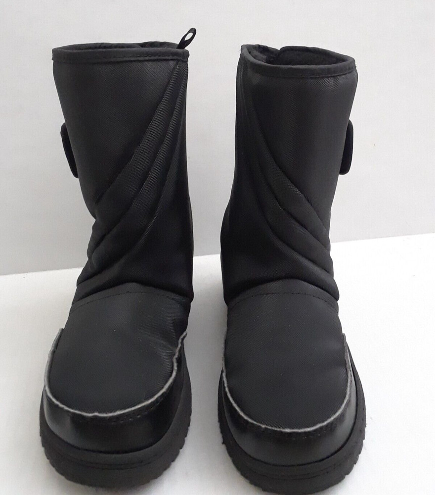 Rugged Exposure #4092 Black Insulated Faux Fur Lined Calf Snow Boots Child 13