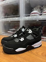 Air Jordan 4 PS White Thunder FV4537-001 Basketball Shoe Sz 2Y/3.5W NWOB B Grade