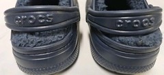Crocs Baya Lined Clogs Toddler Size C 11 Slip On Comfort Shoes Navy Mammoth EUC