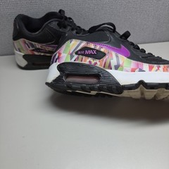 Nike Air Max 90 Print Mesh Hyper Violet Youth Running Shoes Size 5Y