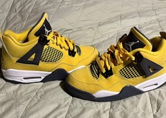 Rare Air Jordan 4 Retro GS ‚Lightning‘ 408452-700 3 .5Y UK3 22.5cm NEW