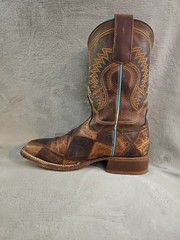 Horsepower Crazy Train Patchwork Square Toe Western Boot by Anderson Bean Y Sz 2