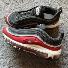 Nike Air Max 97 SE GS Black Varsity Red Silver FB3245-001 Size 4.5Y Women’s 6