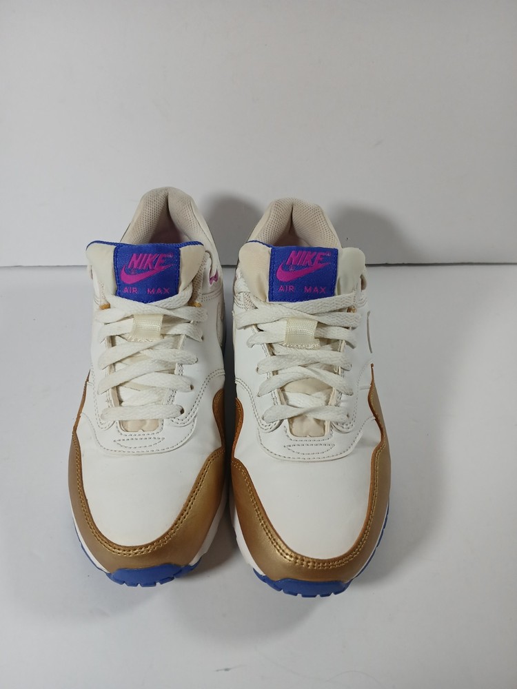 2018 Nike Air Max 1 Gold/White Running Trainers Shoes 807605-103 Kid Girl 5.5y