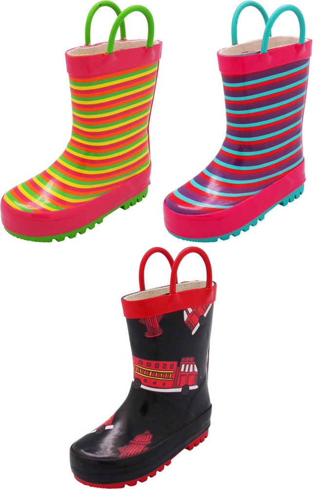 New Norty Waterproof Rubber Rain Boots Kids – Boys & Girls – Toddlers & Big Kids