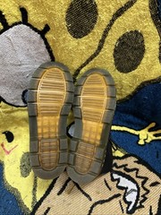 Dr. Martens Doc Combs J Combat Lace Up Boots Canvas Zip Black Youth Kids Size 3