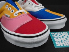VANS ERA PATCHWORK MULTI-COLOR PINK RED ORANGE WHITE BLUE BLACK VN0A38FRVMF 3.5