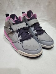 JORDAN Flight 45 GG 364798 018 WOLF GREY PINK Size 7Y Youth Teen