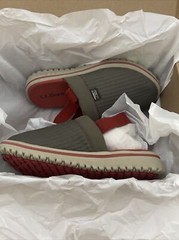 L.L. Bean Mule Sandals Clogs Green Red Slip On Shoes Kids Size 1-2 New In Box