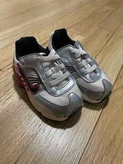 Nike turbo 8 shoes sneakers toddler Size 4C silver red Style 344934-101