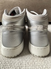 Nike Air Jordan 1 Mid GS Gray White High Top Sneakers Big Kids Youth Size 4.5