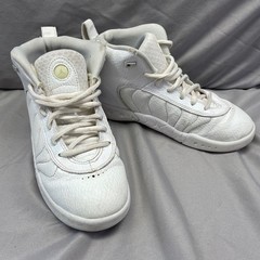 Jordan Jumpman Pro Kids White Leather Mid Top Basketball Sneakers size 3 Youth