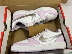 Nike Court Borough Low Recraft SE Unisex Kids Sneakers 4Y Purple White Silver