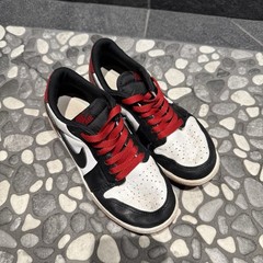 Nike Air Jordan 1 Retro Low OG (GS) White Red Black Toe Shoes 4Y CZ0858-106