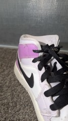 Nike Air Jordan High Top Athletic Sneakers White Purple Black Unisex Kids