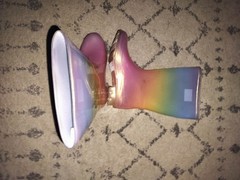 Target Unisex Kids Rainbow Gradient Rain Boots Waterproof Size 13 Man Made
