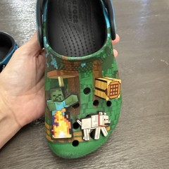 MINECRAFT CREEPER CLASSIC CLOG CROCS, Child’s Size 11.