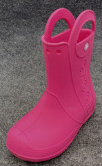 Crocs Kids Handle It Rain Boots Pink Slip On Waterproof Mud Shoes Size C 12