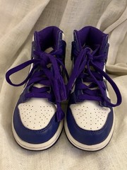 Nike Dunk High Purple/White Leather High Top Lace Up Unisex Kids 13C DH9753