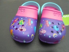 New Crocs Electro II Galactic Clog Childs 10 Neon Purple/Neon Magenta