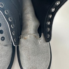 Dr. Martens 1460 Glitter J Silver Sparkle Combat Boots Kids US 12 AW004