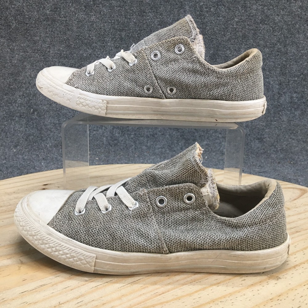 Converse Shoes Junior 4 Chuck Taylor All Star Double Tongue Sneaker Gray Lace Up