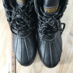 Pendleton Duck Boots Youth 6 Black Lace Up Ankle Top Comfort Casual Round Toe