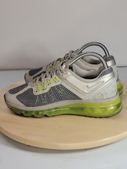 NIKE AIR MAX 2013 SNEAKERS WOLF-GREY/VOLT-GREEN GRADE SCHOOL YOUTH 5Y WOMEN 6.5.