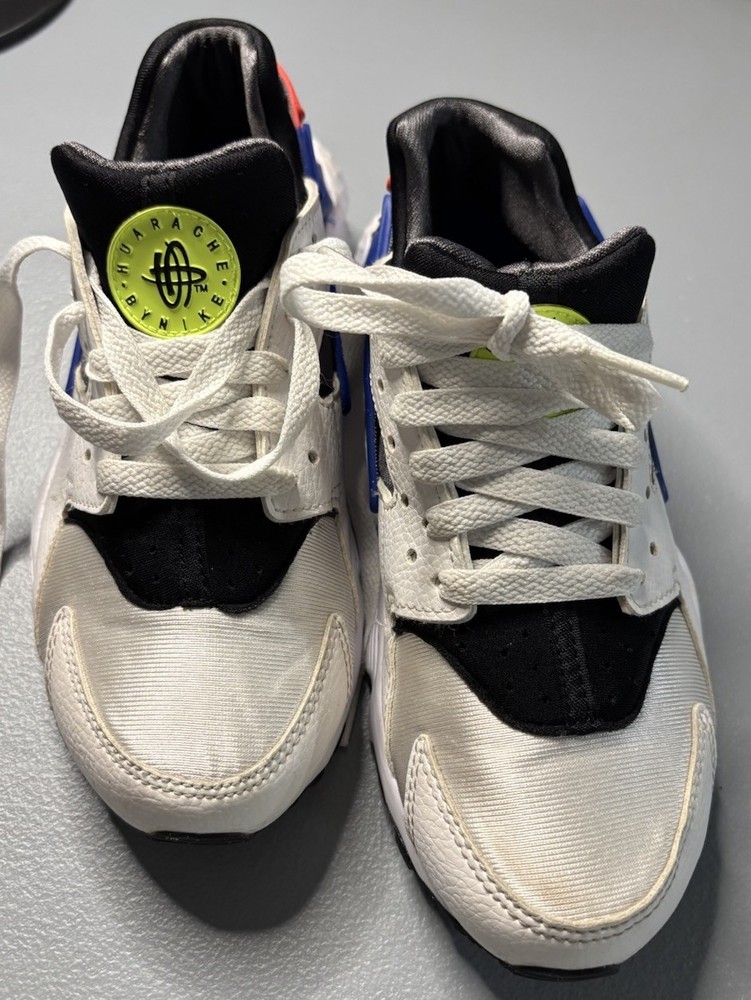 Nike Huarache White Black Blue Red Unisex Kids Athletic Sneaker Lace Up Low Top