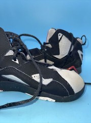 Jordan True Flight Black/Red/Gray Lifestyle Sneakers Size 2.5Y (343796-060)