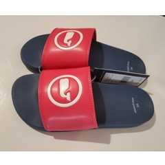 Nwt Vineyard Vines Whale Dot Pool Slide Sandals Coral Red Youth Kids Size 3/4