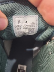 Jordan Air Jordan 1 Mid Unisex Kids US 6Y EU 38.5 White Green Gray FQ8088-103