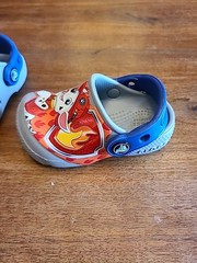 Crocs Child FunLab Paw Patrol Patch Clog Light Grey Gray Blue US TODDLER C5