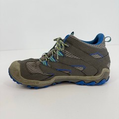 Merrell Chameleon Mid Waterproof HIking Boots Blue Gray Big Kid 7 Womens 8
