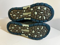 Merrell Capra Mid Waterproof Hiking Boots Blue Leather Big Kid 3.5M