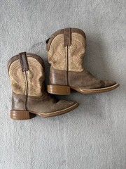 Durango Kids Boots – 8” Western, Coffee/Bone US Kids 12M