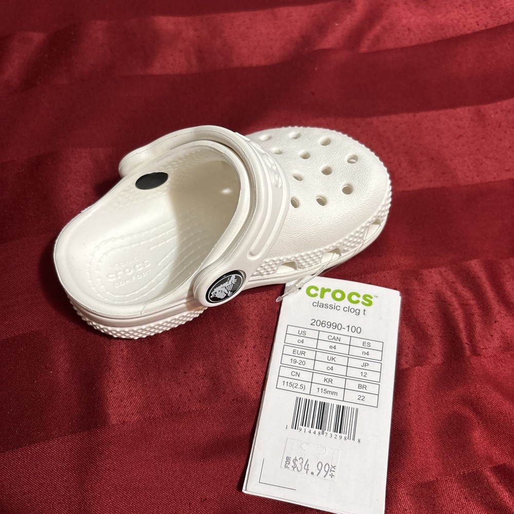 Crocs Kid’s Classic LEFT ONLY Clog White – US Toddler C4 EU 19-20