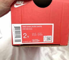 Nike Kawa Slide Blue White Kids Sandals Size 2Y