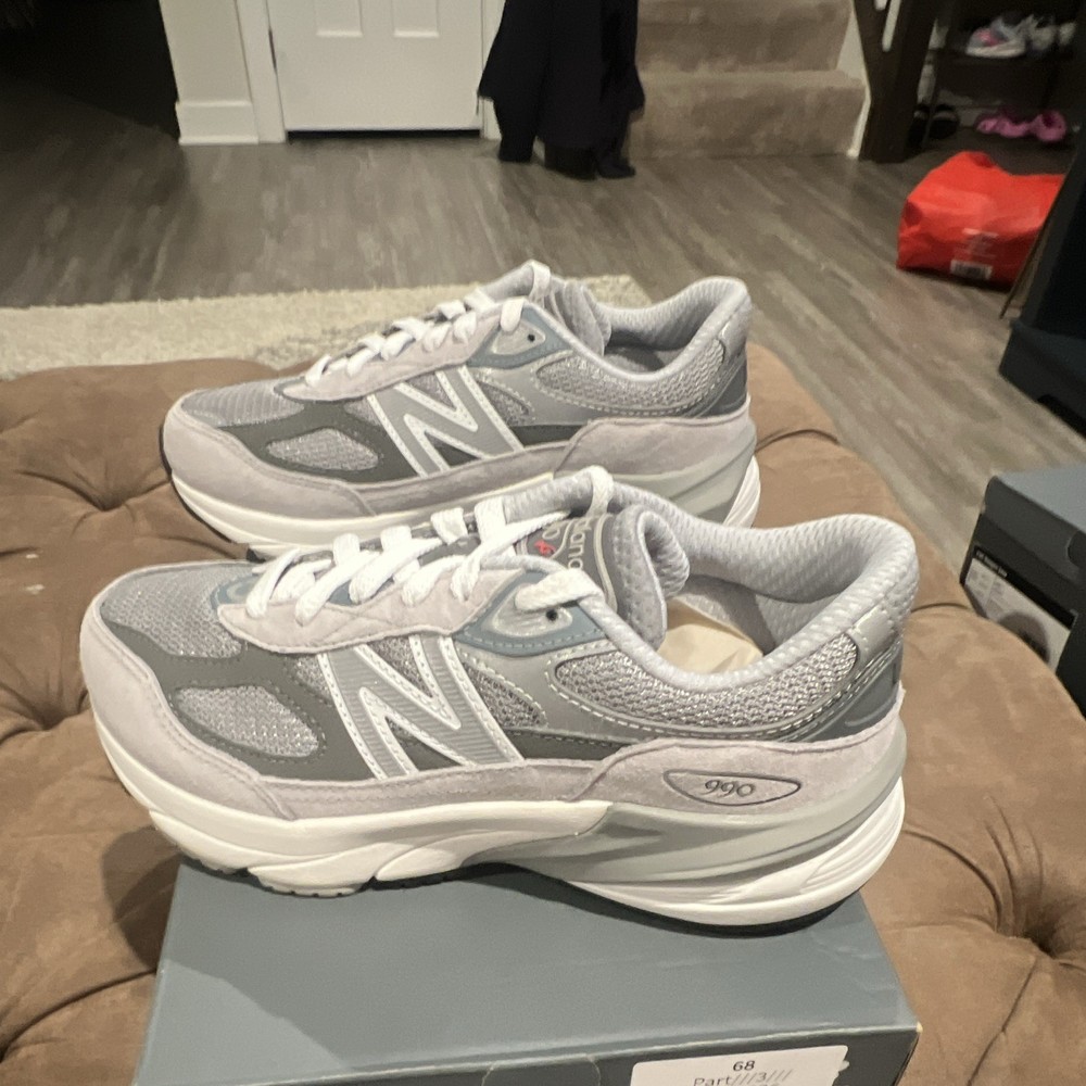 New Balance FuelCell 990v6 Kids Sneakers Gray/White Suede US 4 EU 36 GC990GL6