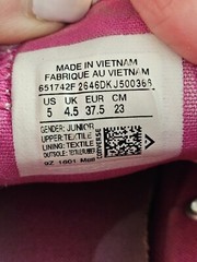 Converse All Star Chucks Multi Colored Youth Size 5 Black Pink Chuck Taylor Low