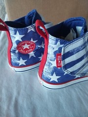 Converse All Star Chuck Taylor American Flag Stars Stripes Shoes Junior Size 1