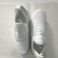 Nike Air Max 270 White Mesh Unisex Kids Athletic Sneakers Size 7Y 943345-103