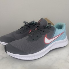 Nike Star Runner 3 GS Charcoal Grey/Aqua Size 6.5Y Or 8 Womens DA2776-007